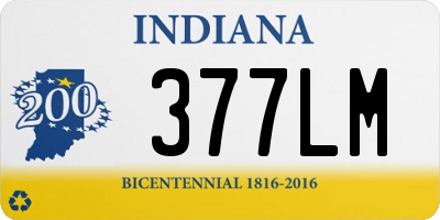 IN license plate 377LM