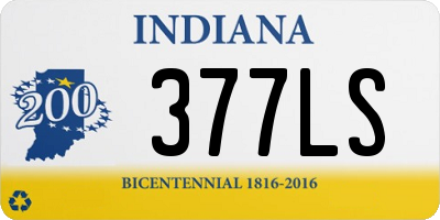 IN license plate 377LS