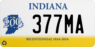 IN license plate 377MA