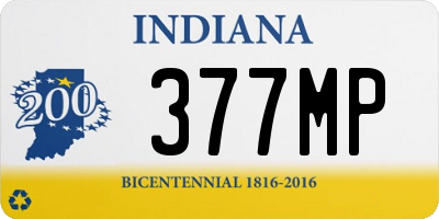 IN license plate 377MP