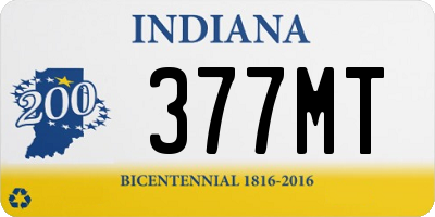 IN license plate 377MT