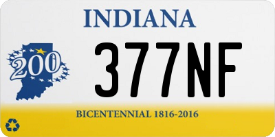 IN license plate 377NF