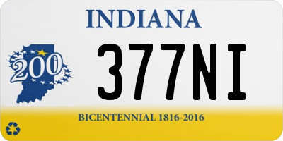 IN license plate 377NI