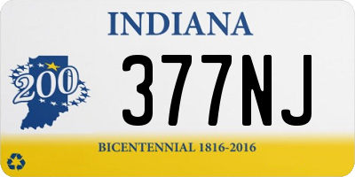 IN license plate 377NJ
