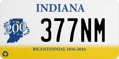 IN license plate 377NM