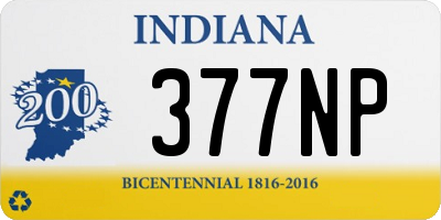 IN license plate 377NP