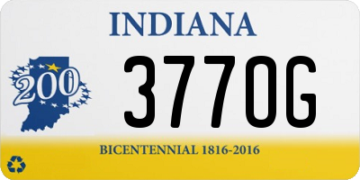 IN license plate 377OG