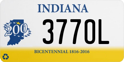 IN license plate 377OL