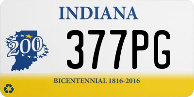 IN license plate 377PG