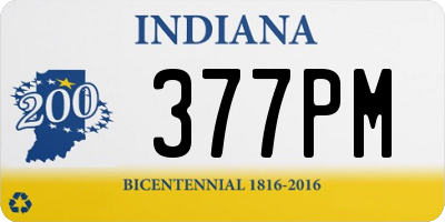 IN license plate 377PM