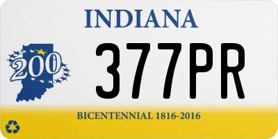 IN license plate 377PR