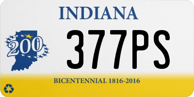 IN license plate 377PS