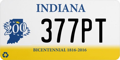 IN license plate 377PT