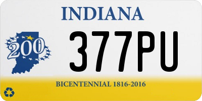 IN license plate 377PU
