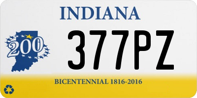 IN license plate 377PZ