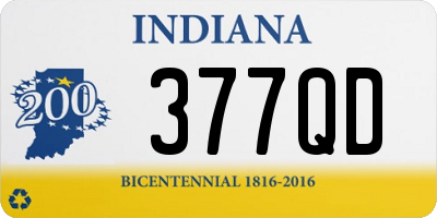 IN license plate 377QD