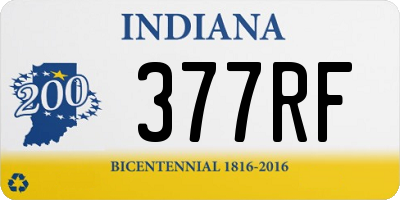 IN license plate 377RF