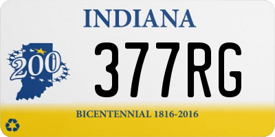 IN license plate 377RG