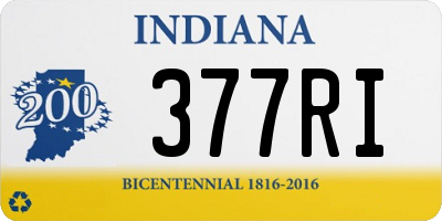 IN license plate 377RI