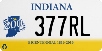 IN license plate 377RL