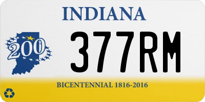 IN license plate 377RM