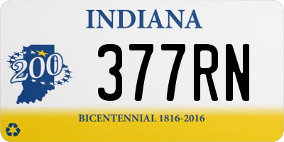 IN license plate 377RN