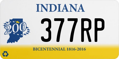 IN license plate 377RP