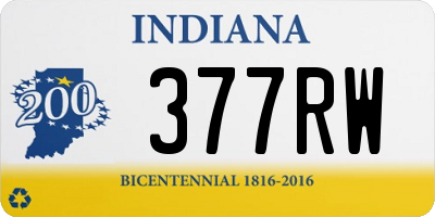 IN license plate 377RW