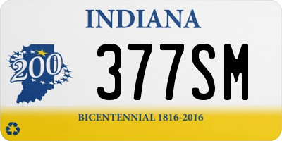 IN license plate 377SM