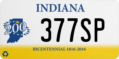 IN license plate 377SP