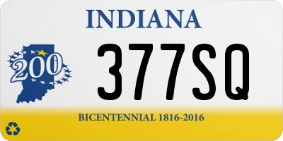 IN license plate 377SQ