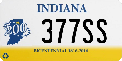 IN license plate 377SS