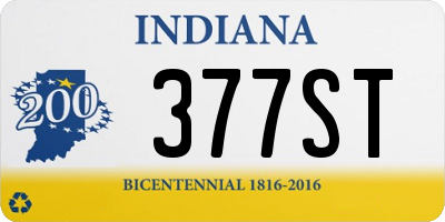 IN license plate 377ST