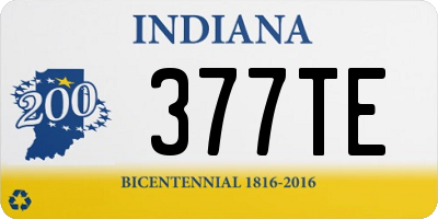 IN license plate 377TE