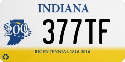 IN license plate 377TF