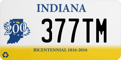 IN license plate 377TM