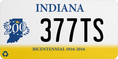 IN license plate 377TS