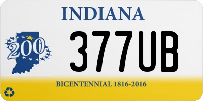 IN license plate 377UB