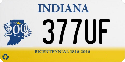 IN license plate 377UF