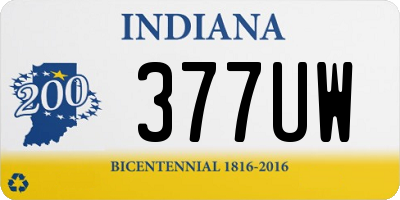 IN license plate 377UW