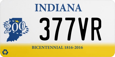 IN license plate 377VR