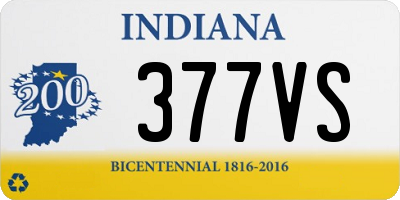 IN license plate 377VS