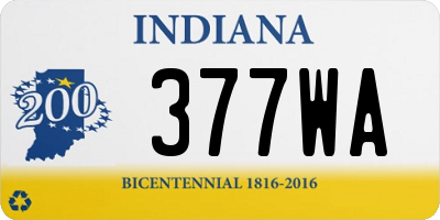 IN license plate 377WA