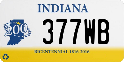 IN license plate 377WB