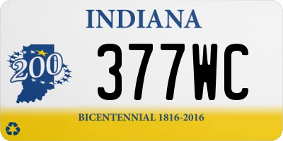 IN license plate 377WC