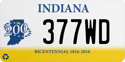 IN license plate 377WD