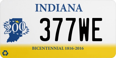 IN license plate 377WE