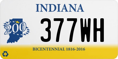 IN license plate 377WH