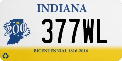 IN license plate 377WL