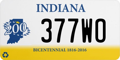 IN license plate 377WO